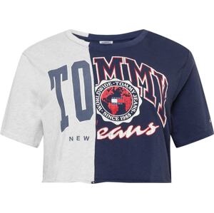 Tommy Jeans Curve Tričko námořnická modř / šedý melír / červená / bílá