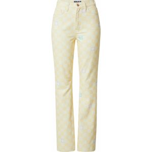 NEON & NYLON Kalhoty 'CRAY' tyrkysová / světle žlutá / pastelová fialová / offwhite
