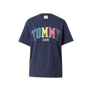 Tommy Jeans Tričko námořnická modř / žlutá / nefritová / červená