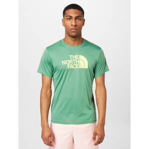 THE NORTH FACE Funkční tričko 'REAXION' světle zelená / tmavě zelená