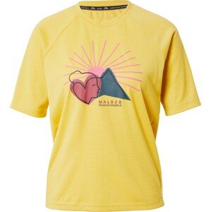 Maloja Funkční tričko 'Dambel' žlutá / smaragdová / světle růžová / pastelově červená