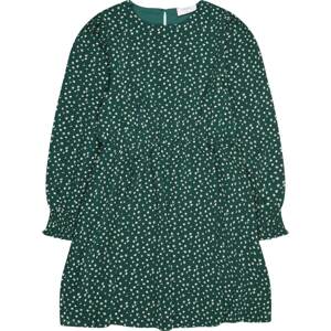 GRUNT Šaty 'Colette' zelená / bílá