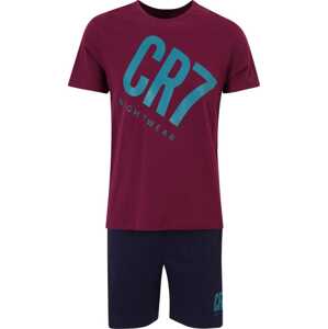 CR7 - Cristiano Ronaldo Pyžamo krátké kouřově modrá / tmavě modrá / vínově červená