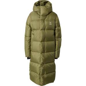 Haglöfs Outdoorový kabát tmavě zelená / bílá
