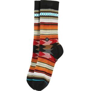 Stance Sportovní ponožky 'Baron' tyrkysová / jasně oranžová / ohnivá červená / černá / bílá