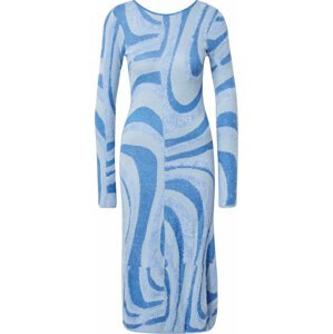 House of Sunny Úpletové šaty 'THE BLUE MOON' modrá / světlemodrá