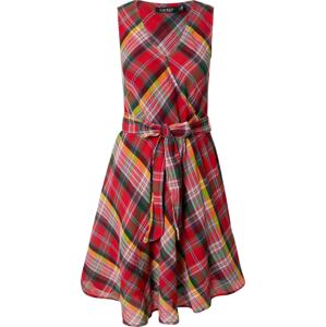 Lauren Ralph Lauren Letní šaty 'TRISTESSA' žlutá / smaragdová / ohnivá červená / bílá