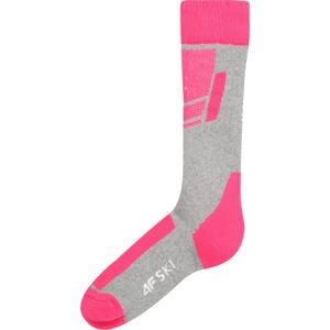 4F Sportovní ponožky šedá / pink