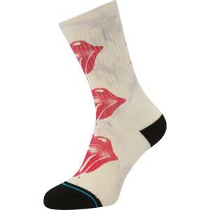 Stance Sportovní ponožky 'LICKS' starobéžová / červená / černá / offwhite
